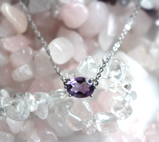AMETHYST STERLING SILVER NECKLACE